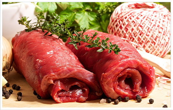 Fleischzerlegung Hamburg Mattfeld Rouladen aus der Oberschale